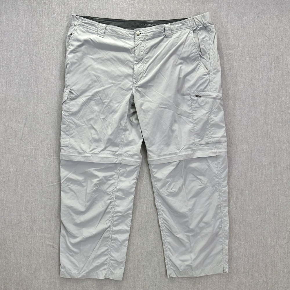 Columbia‎ Convertible Cargo Pants Men's 42x28 Gray Zip Off Shorts Omni Shade